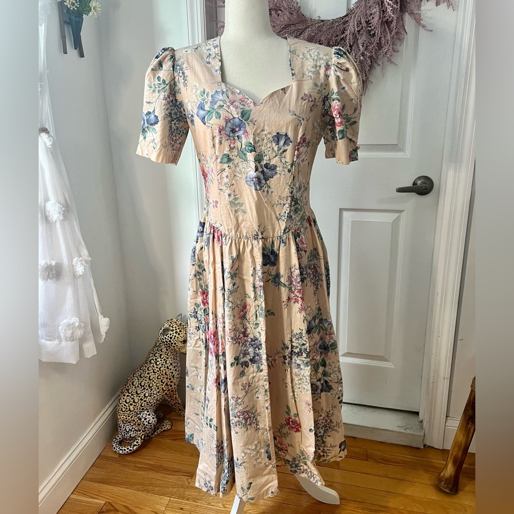 Pink floral dress